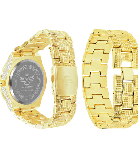 OYSTER CRYSTAL STONES WATCH SET