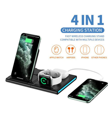 Magnetic Power Tiles 4 In 1 Wireless Charging Station
