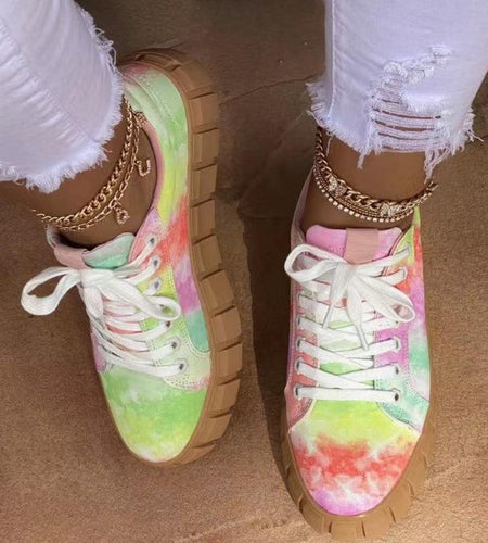 Pinterest Women Sneaker Light Breathable Vulcanized Shoes Platform Lace