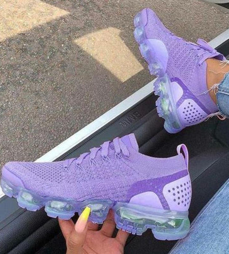 Women's Flying Woven Breathable Casual Sneakers Purple