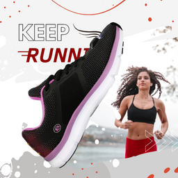 Women's Night Runner Shoes With Built-in Safety Lights