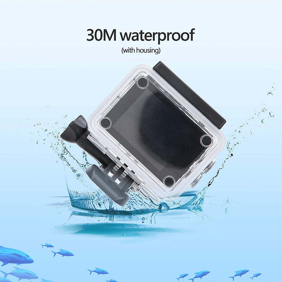 Underwater Sport Camera 13MP FHD WiFi 140 Degree Wide Angle with 2 Inc