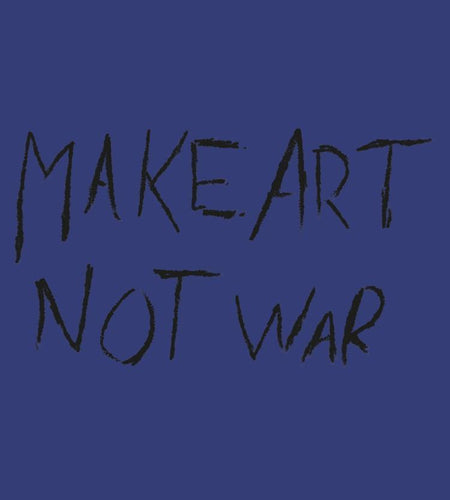 Make Art Not War HOODIE BLUE