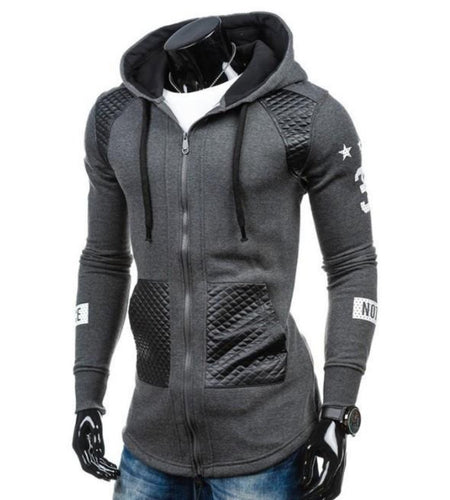 Men's Street Style Biker Zipped Up Hoodie