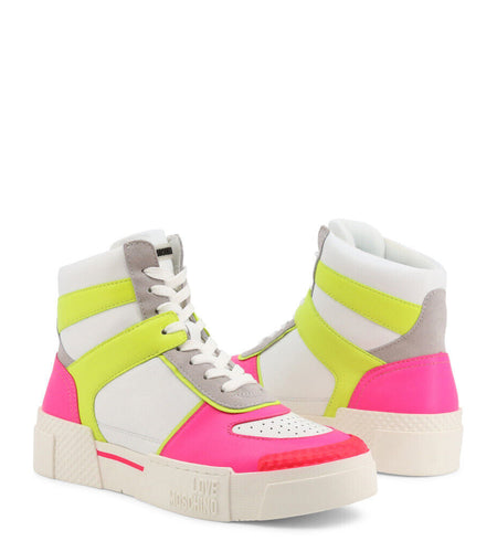 Neon Pink High Top Sneakers