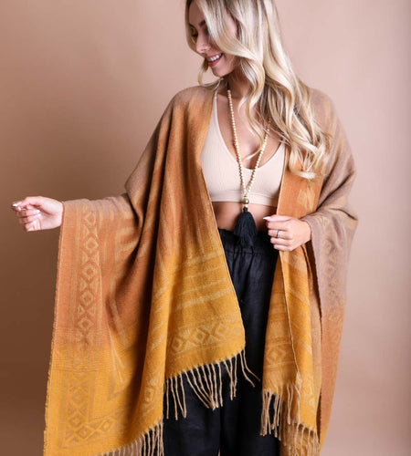 Western Style Colorblend Tassel Serape