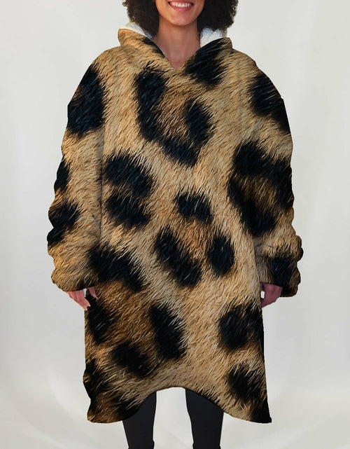 Load image into Gallery viewer, Leopard Print Big Hoodie
