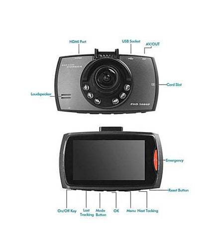 HD 1080p Car Dash Cam Corder with Night Vision