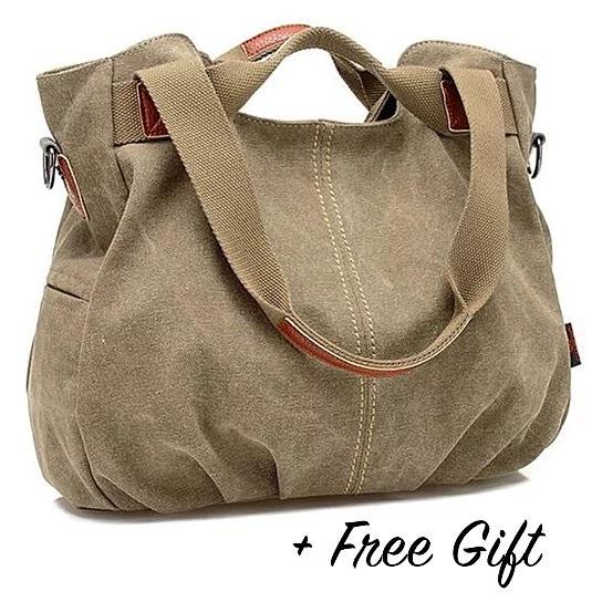 Canvas Satchel Handbag 