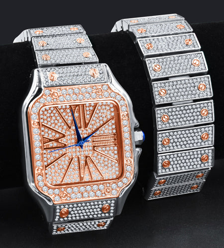 STAINLESS STEEL CRYSTAL WATCH SET