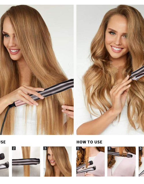 Load image into Gallery viewer, 2 in 1 Electric Hair Straightener Ceramic Curling Wand Iron Curler
