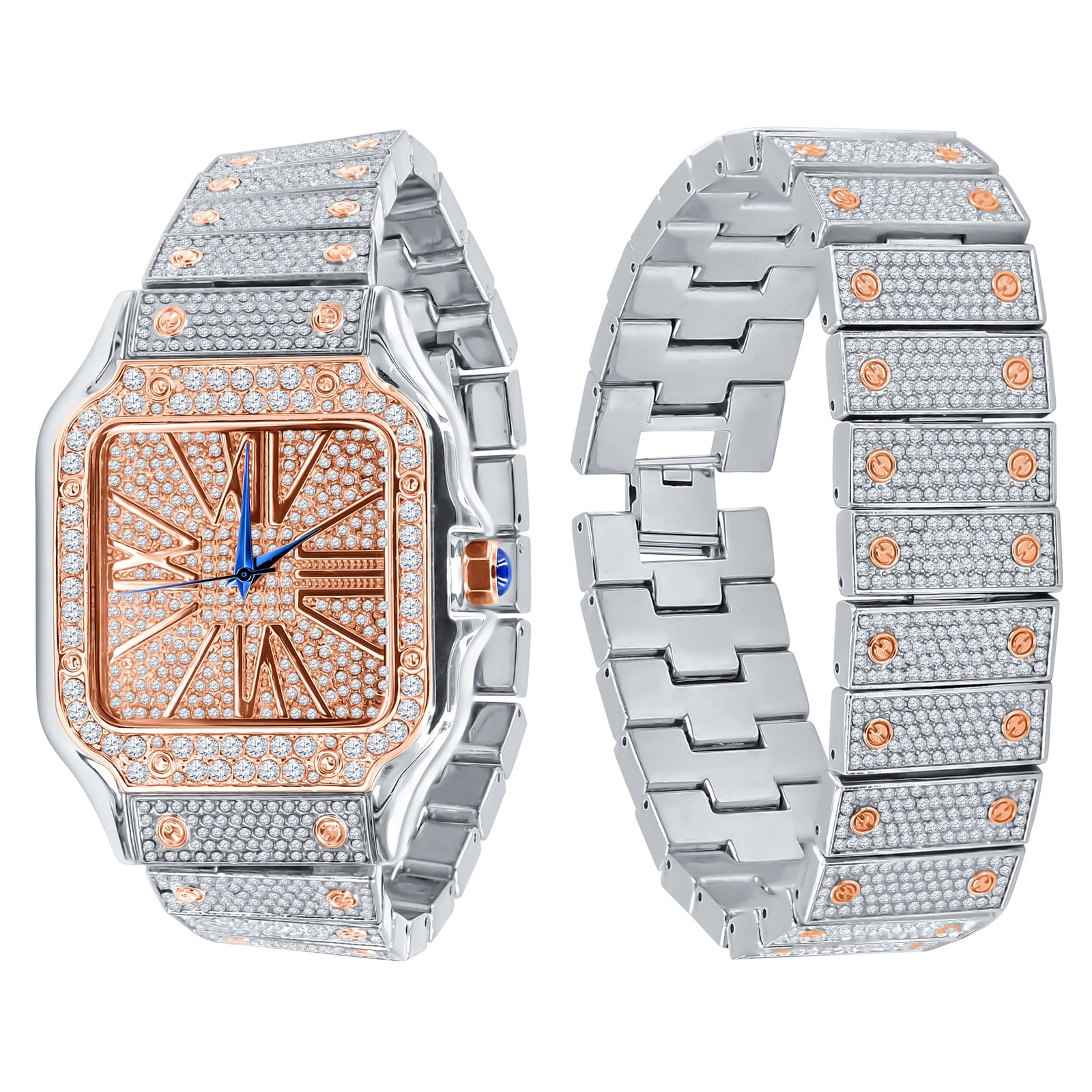 STAINLESS STEEL CRYSTAL WATCH SET