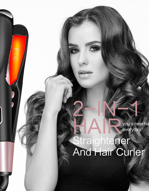 Load image into Gallery viewer, 2 in 1 Electric Hair Straightener Ceramic Curling Wand Iron Curler
