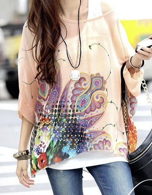 Load image into Gallery viewer, Women&#39;s Paisley Print Chiffon Top
