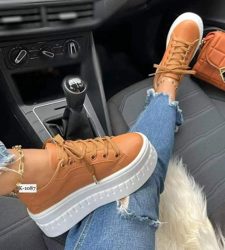 Casual Platform Women's Shoes Flat Sneakers