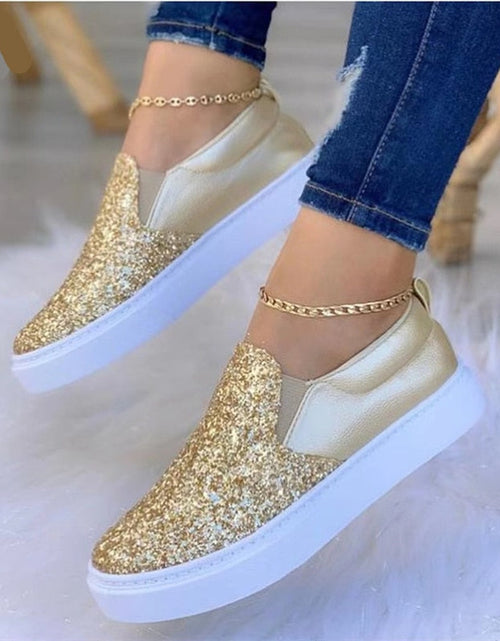 Load image into Gallery viewer, Moccasins Glitter Flat Female Loafers Shoes
