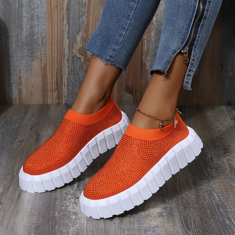 Women's Mesh Shoes | Platform Vulcanized Shoes | Smart and Easy Living