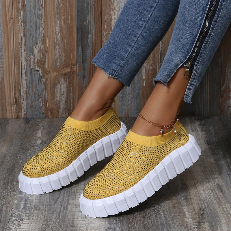 Women's Mesh Shoes | Platform Vulcanized Shoes | Smart and Easy Living