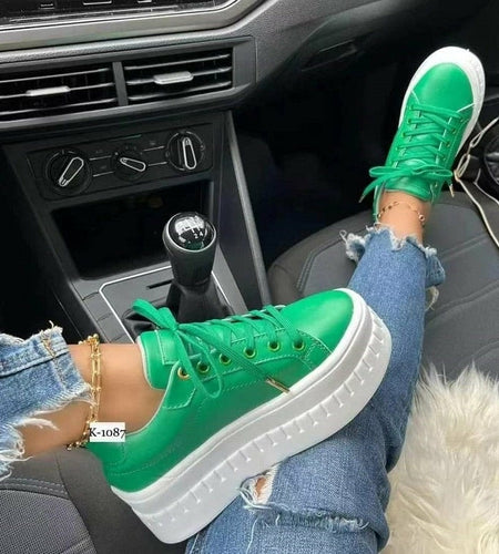 Casual Platform Women's Shoes Flat Sneakers