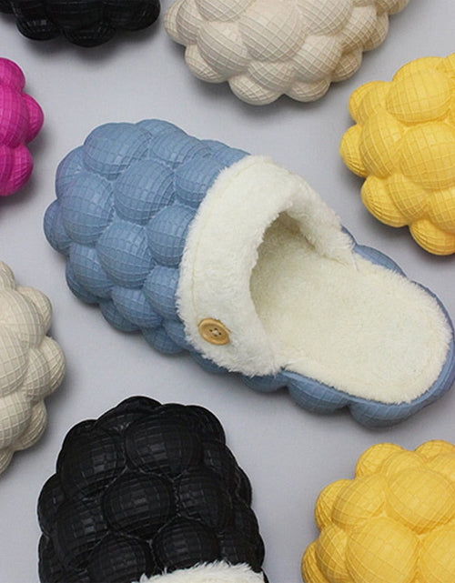 Load image into Gallery viewer, Non-slip Warm Cotton Bubble Home Slides 
