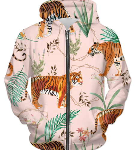 Tropical & Tiger UNISEX ZIP HOODIE