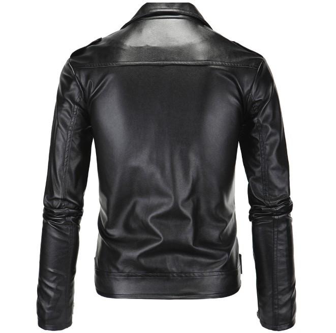 Ninja Stealth Black Men's  Faux Leather Biker Jacket