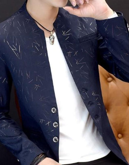 Load image into Gallery viewer, Men&#39;s Casual Round Collar Slim Fit KPOP Style Blazer
