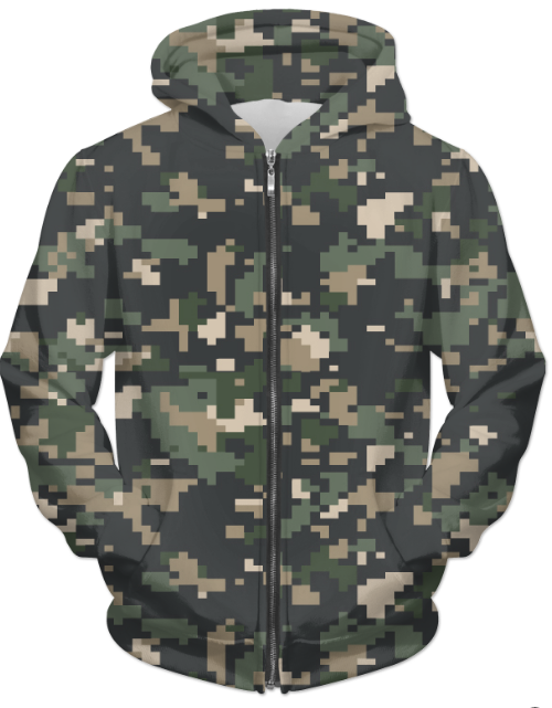 Load image into Gallery viewer, Camouflage 8 UNISEX ZIP HOODIE
