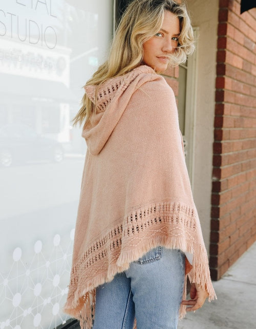 Load image into Gallery viewer, Classic Knit Hooded Poncho
