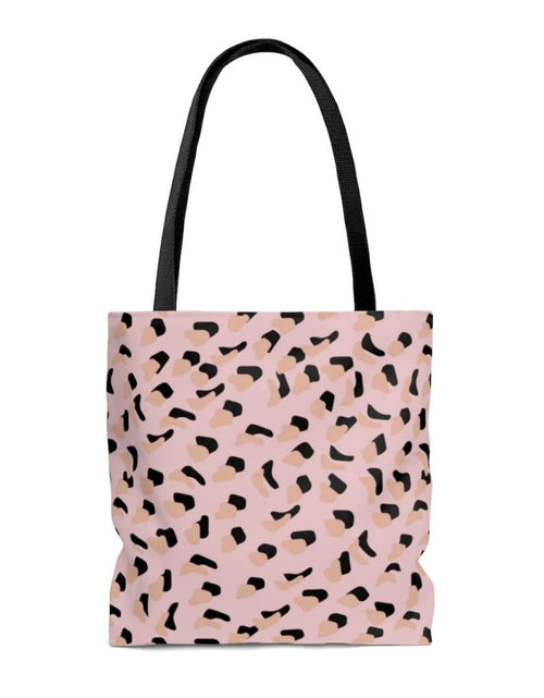 Load image into Gallery viewer, Pink Leopard Print Shopper Tote Bag Medium
