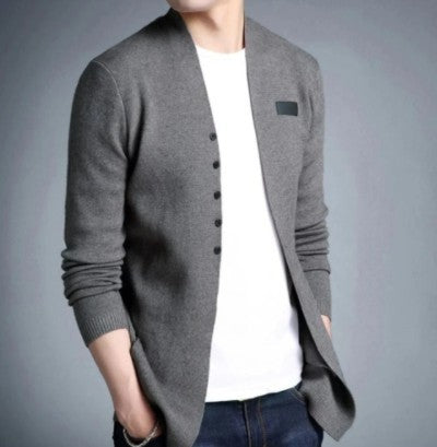 Load image into Gallery viewer, Men&#39;s Slim Fit Cardigan with Button Design
