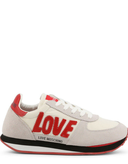 Load image into Gallery viewer, White Red Suede Sneakers

