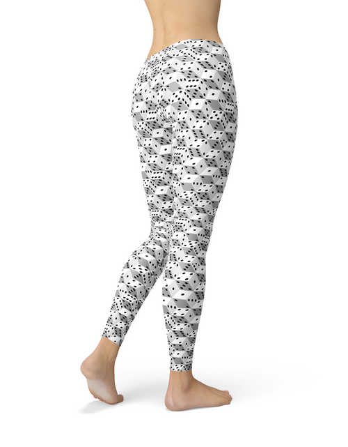 Load image into Gallery viewer, Black and White Dice Leggings
