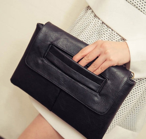Women's Vegan Leather Envelope Clutch Bag