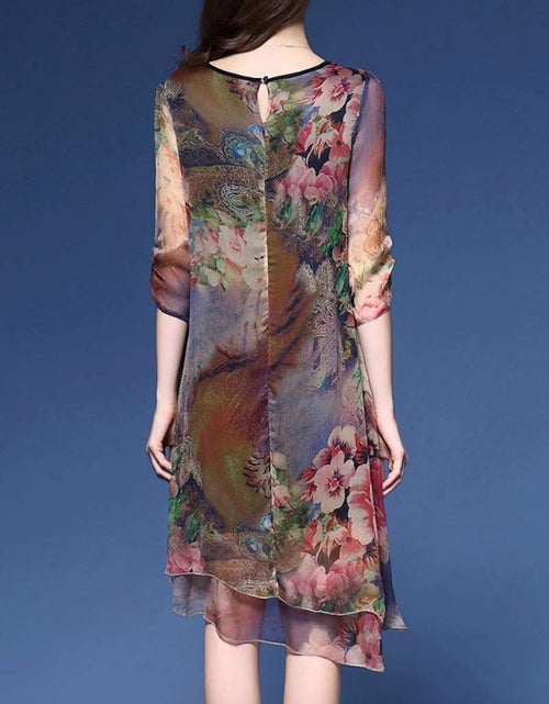 Load image into Gallery viewer, Women&#39;s Quarter Sleeve Floral Dress
