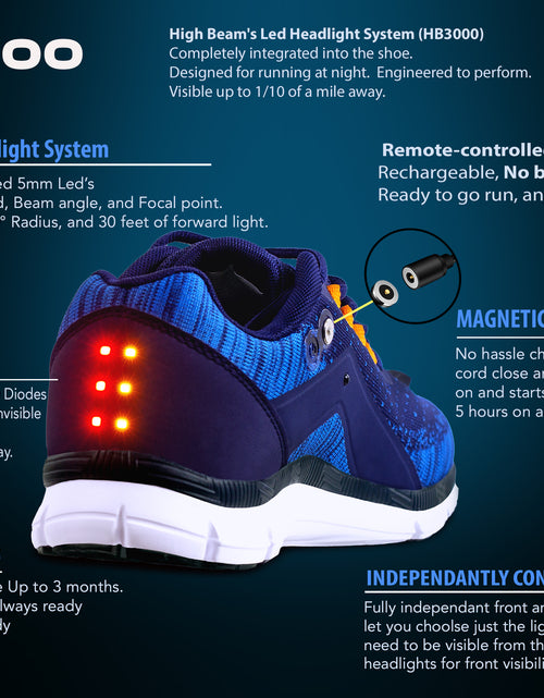 Load image into Gallery viewer, Men&#39;s Night Runner Shoes With Built-in Safety Lights
