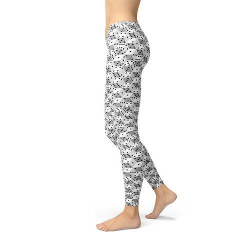 Load image into Gallery viewer, Women&#39;s Black and White Dice Leggings
