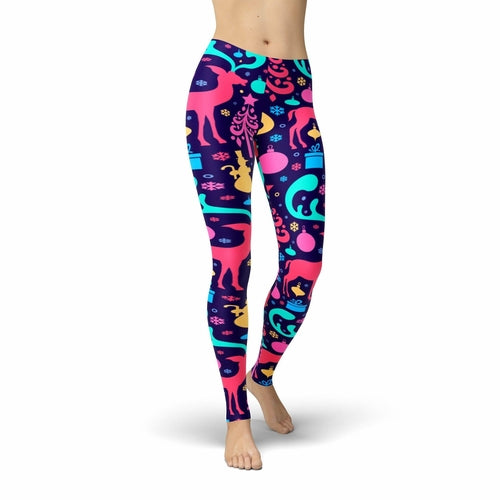 Load image into Gallery viewer, Jean Colorful Christmas Leggings

