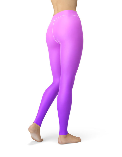 Load image into Gallery viewer, Jean Pink Purple Ombre Leggings
