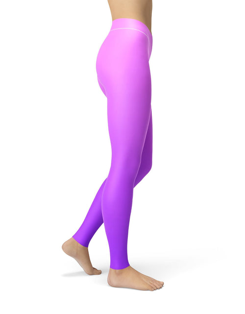 Load image into Gallery viewer, Jean Pink Purple Ombre Leggings
