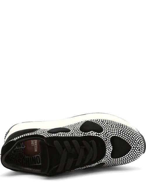 Load image into Gallery viewer, Rhinestone Heart Sneakers - Black
