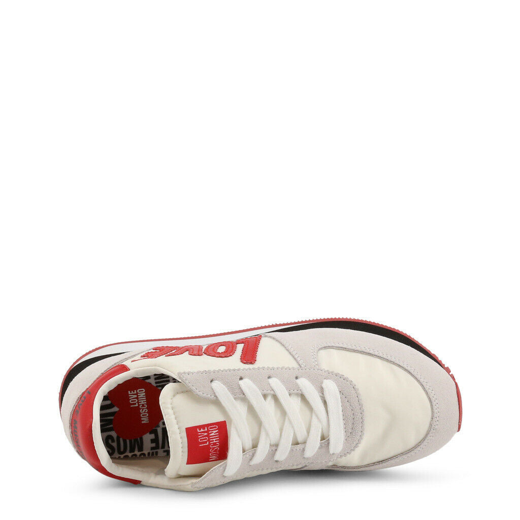 White Red Suede Sneakers