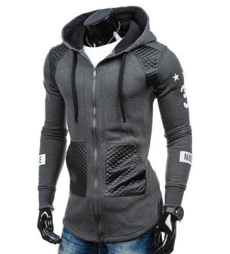 Men's Street Style Biker Zipped Up Hoodie