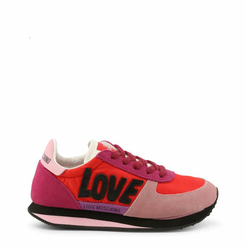Pink Red Suede Sneakers