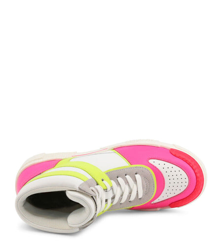 Neon Pink High Top Sneakers