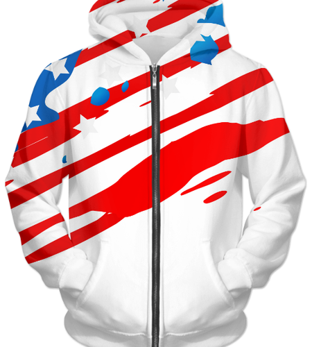 US Flag UNISEX ZIP HOODIE