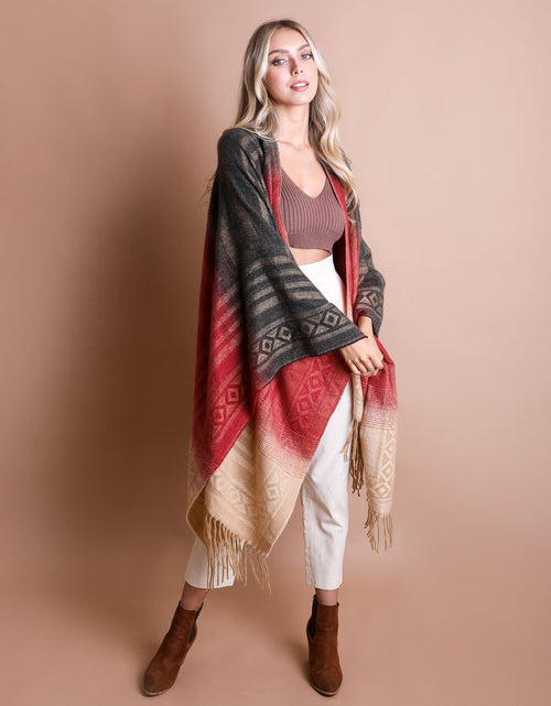 Load image into Gallery viewer, Western Style Colorblend Tassel Serape
