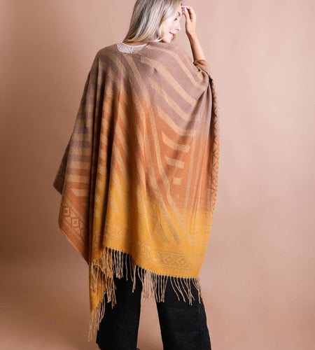 Western Style Colorblend Tassel Serape