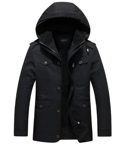 Men's Winter Hooded Coat with Inner fur Lining
