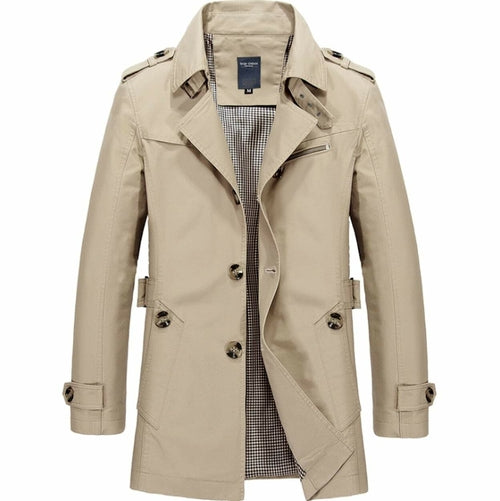 Load image into Gallery viewer, Men&#39;s Classic Trench Coat

